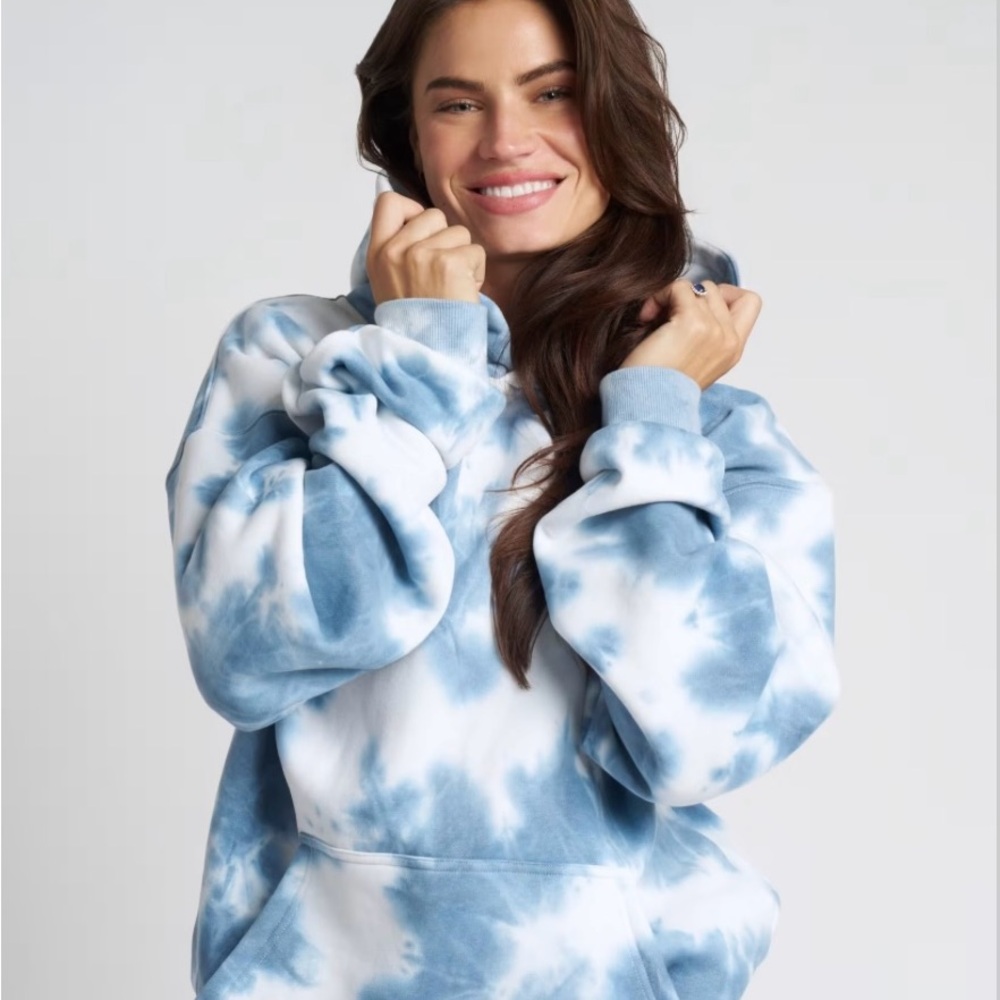 Blue Tie-Dye Women's Comfrt Hoodie
